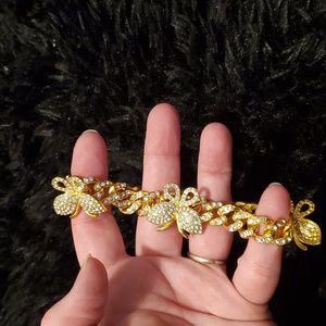 Cubic Zirconia Butterfly Ankle bracelet